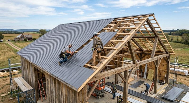 Barn Roof Construction in Henrico County, VA