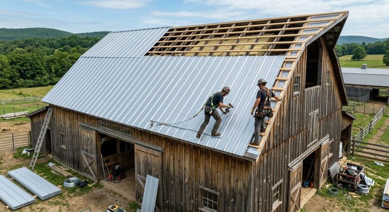 Barn Roof Construction in Henrico County, VA