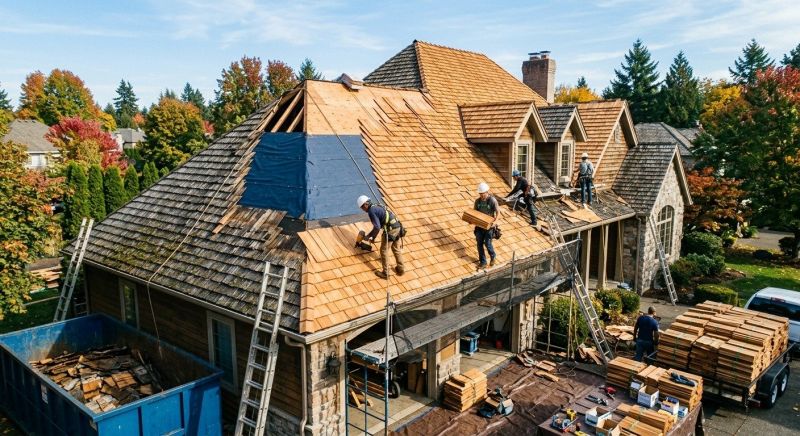 Cedar Roof Replacement in Rockville, VA