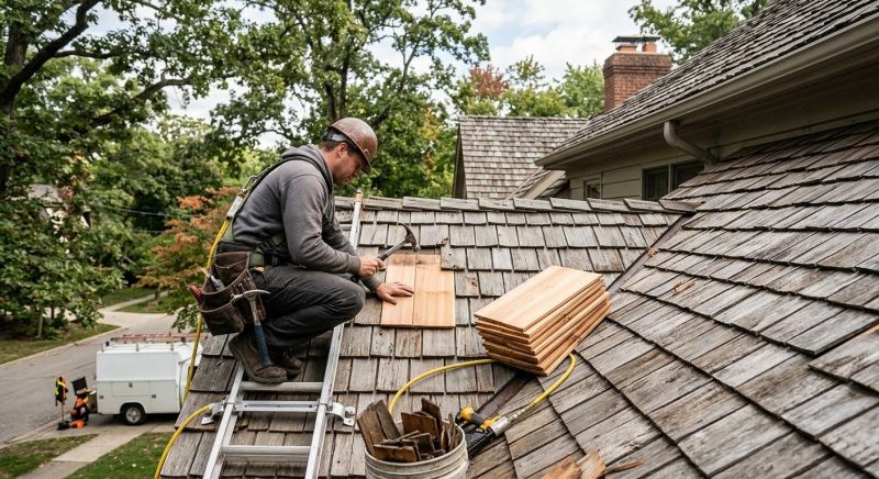 Cedar Shake Roof Repair in Henrico County, VA