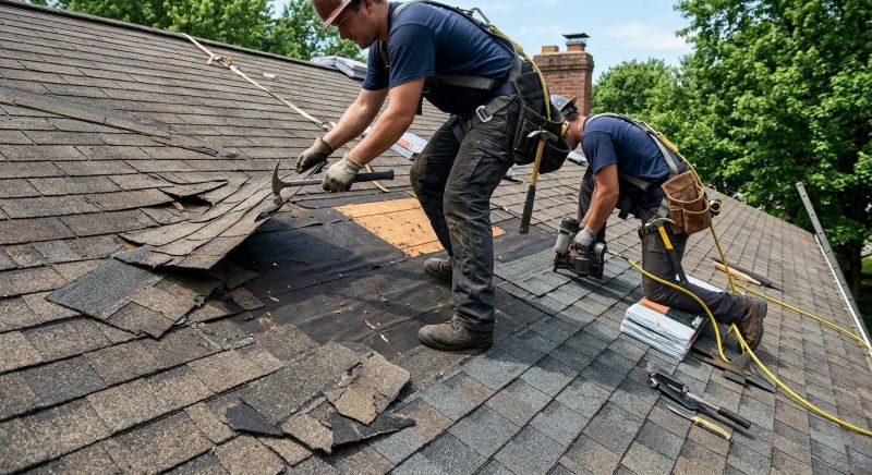 Damaged Roof Repair in Midlothian, VA