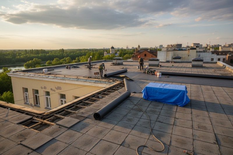 Flat Roof Replacement in Moseley, VA