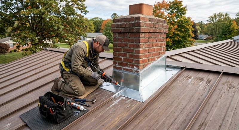 Metal Roof Flashing Repair in Henrico County, VA