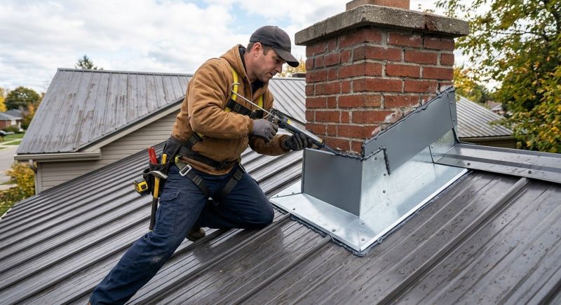 Metal Roof Flashing Repair in Henrico County, VA