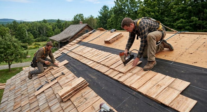 Natural Wood Roof Installation in Henrico County, VA