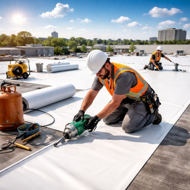 Single Ply Roof Installation in Ashland, VA