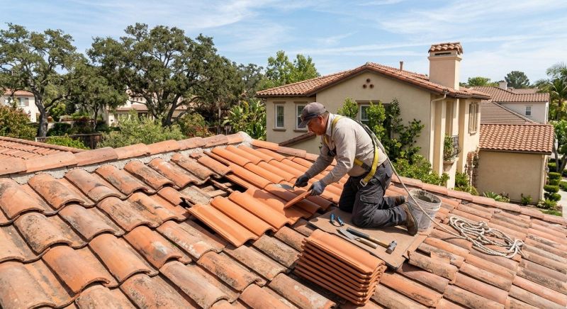 Spanish Tile Roof Repair in Henrico County, VA