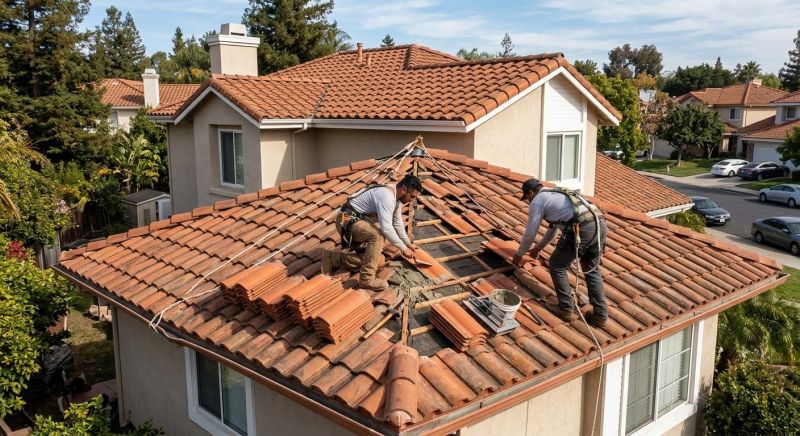 Spanish Tile Roof Repair in Henrico County, VA