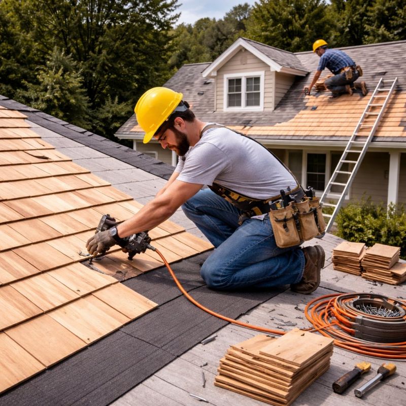 Wood Roofing Installation in Midlothian, VA