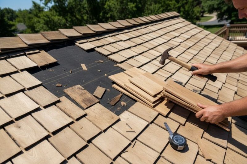 Wood Shake Roof Repair in Rockville, VA