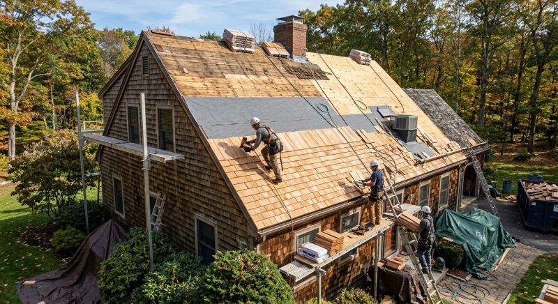 Wood Shingle Roof Replacement in Henrico County, VA