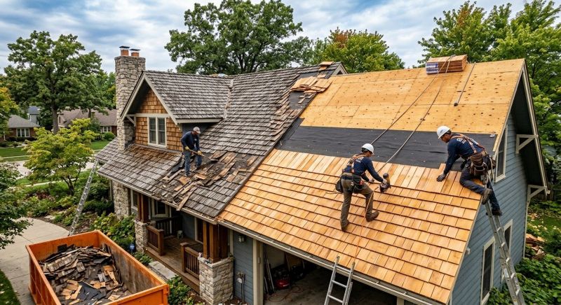Wood Shingle Roof Replacement in Henrico County, VA
